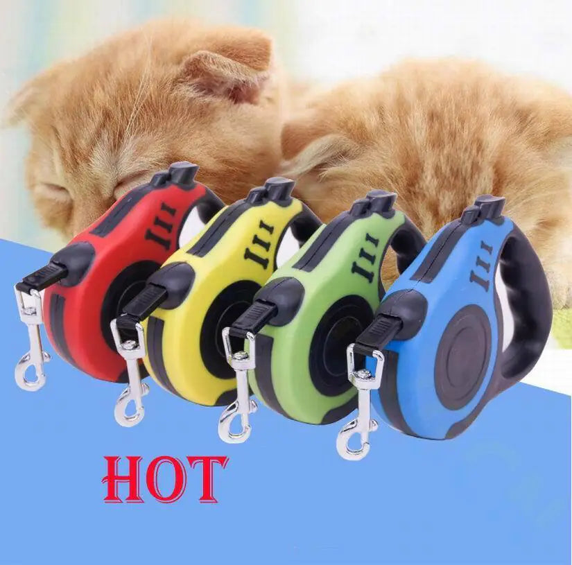16.5FT Automatic Retractable Dog Leash Pet Collar Automatic Walking Lead Free US Anti Spier