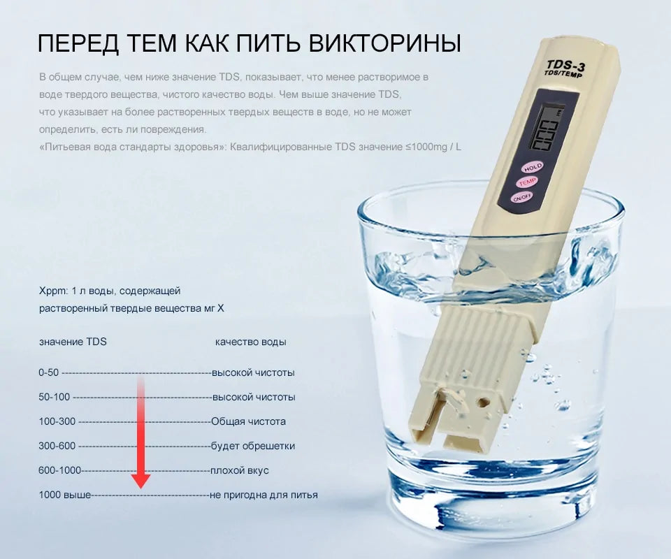 Digital Water Quality Testing Pen Anti Spier