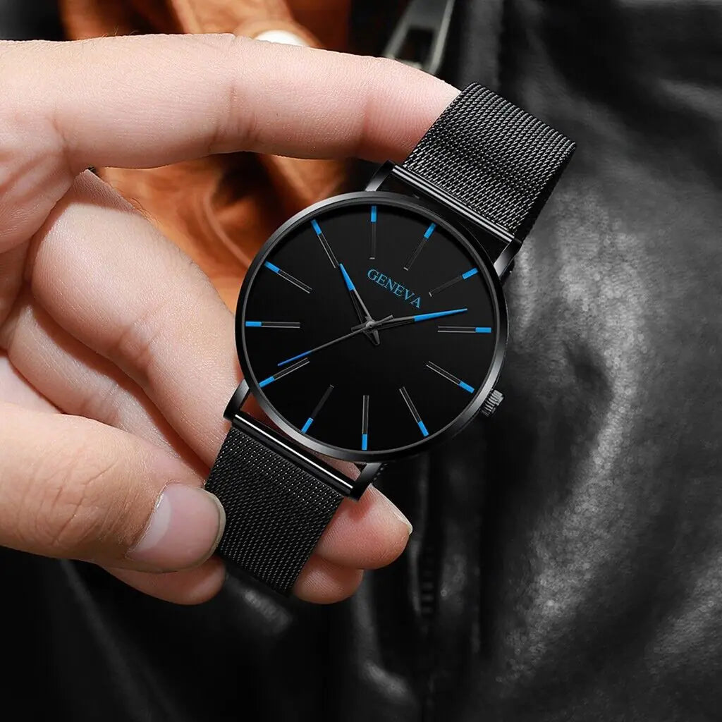 Waterproof Men's Watch Stainless Steel Quartz Luminous Classic Watches Business - Anti Spier 