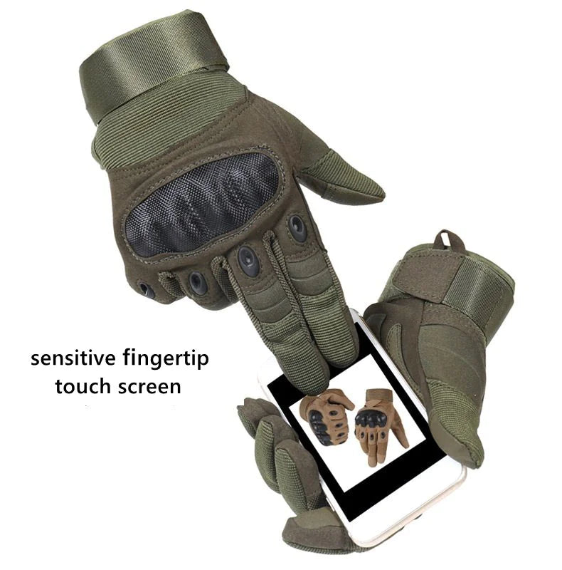 Tactical Motorcycle Motocross Full Finger Gloves Motorbike Riding Racing Mittens Anti Spier