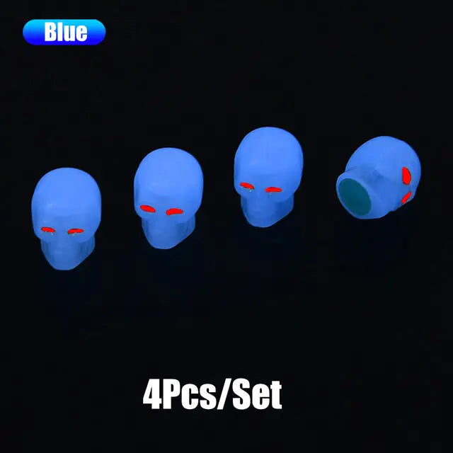 Glow in The Dark Tire Valve Caps Anti Spier