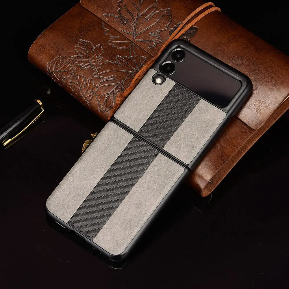 For Samsung Galaxy Z Flip 3 5G Slim Folding Leather Shockproof Phone Case Cover Anti Spier