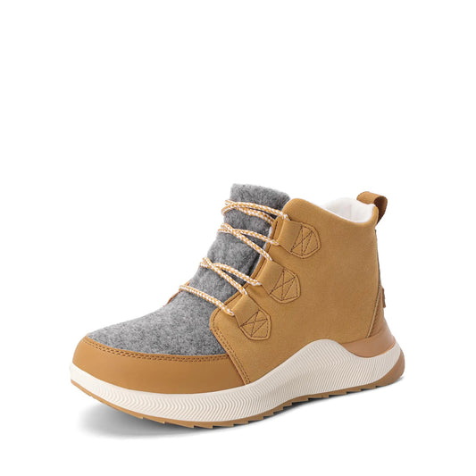 DREAM PAIRS Ankle Winter Boots for Women Waterproof Lace Up Anti-Slip Warm Snow Booties Fashion Sneaker Boots 5 Chestnut/Grey Anti Spier