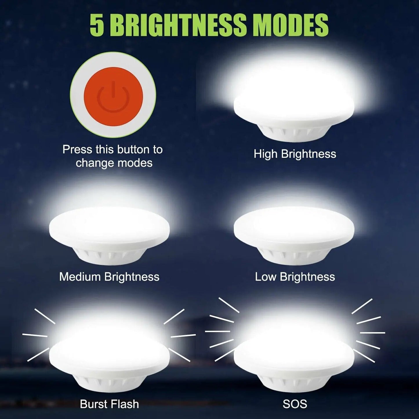 Rechargeable 60 LED Outdoor Camping Tent Light USB & Solar Lantern Hiking Lamp Anti Spier
