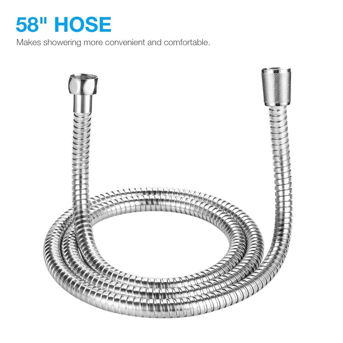 High Pressure Shower Head 5 Settings Handheld Shower Heads Spray With 5 FT Hose Anti Spier