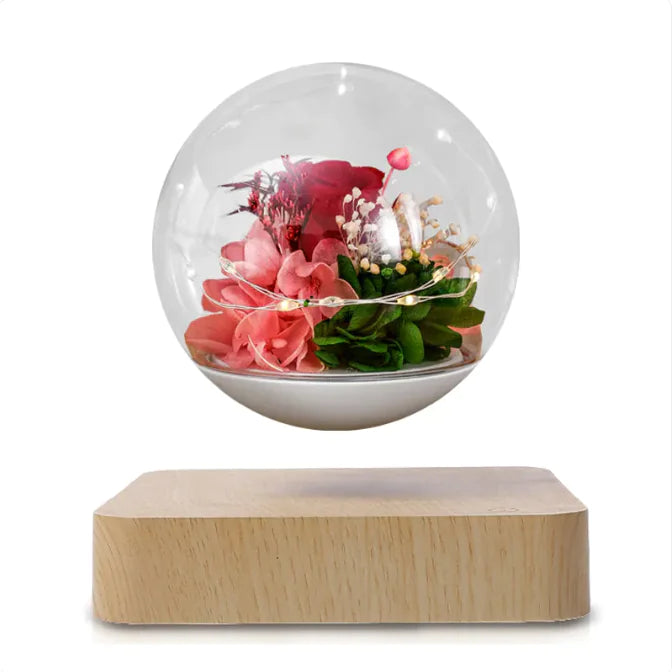 Home Desk Decoration Magnetic Levitation Perpetual Flower Ornament Anti Spier