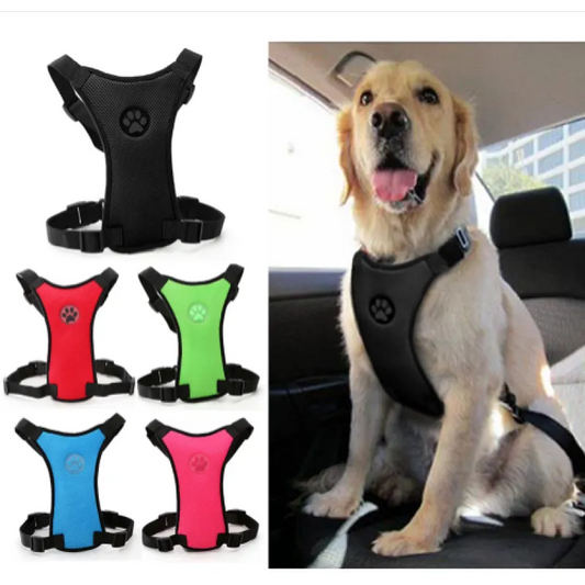 Dog supplies Breathable mesh chest straps Pet car safety chest back Anti Spier