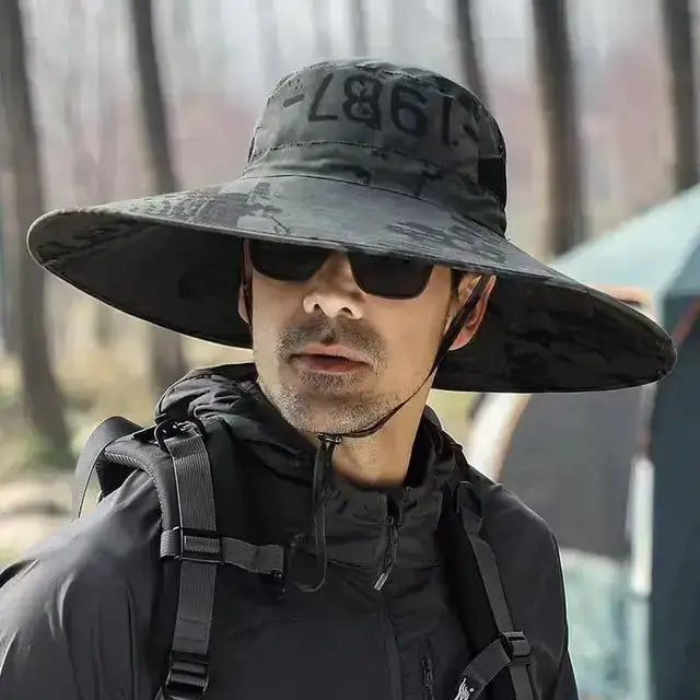 Men's Large Brim Outdoor Sun Hat Anti Spier