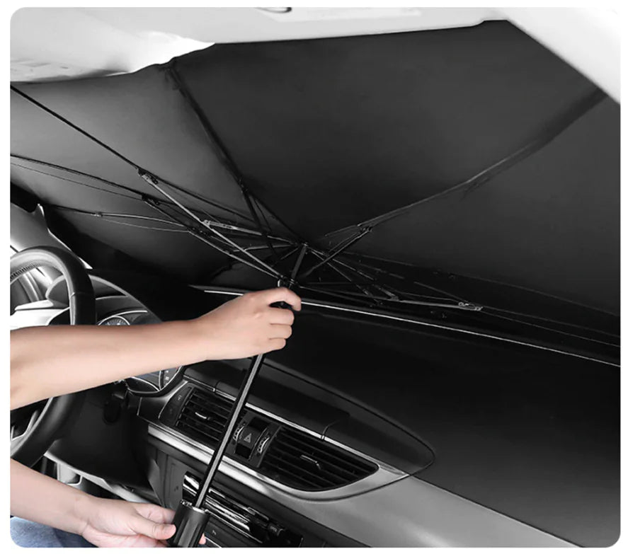 57" Car Windshield Sun Shade Foldable Umbrella Front Window Cover Visor Umbrella Anti Spier