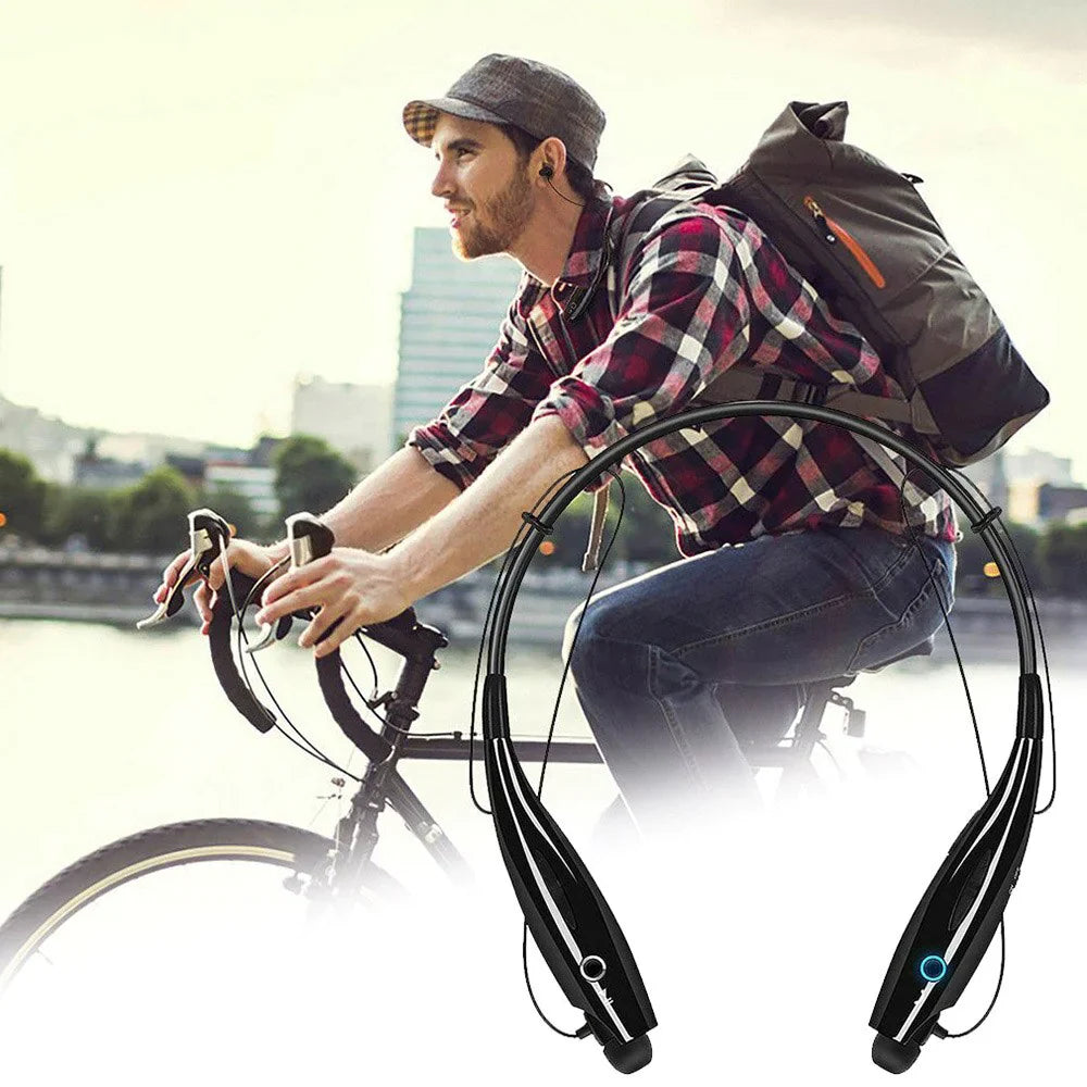 Bluetooth Neckband Wireless Headphones Mic Headset Stereo Earbuds Earphone Anti Spier
