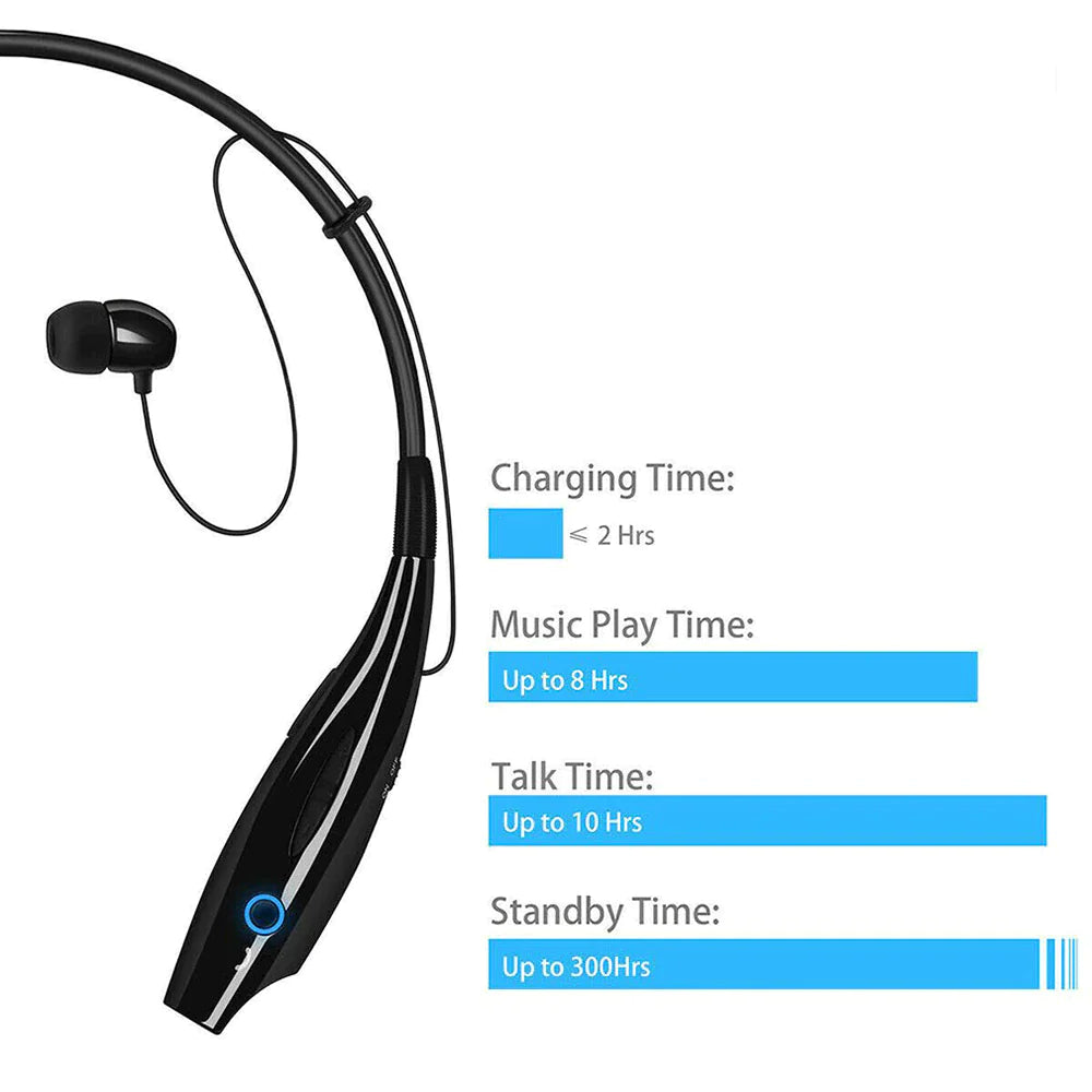 Bluetooth Neckband Wireless Headphones Mic Headset Stereo Earbuds Earphone Anti Spier