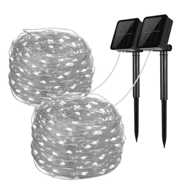 Mini Fiery 100 Lights Shine Like Firebugs With Solar Power 2/ Pak Anti Spier