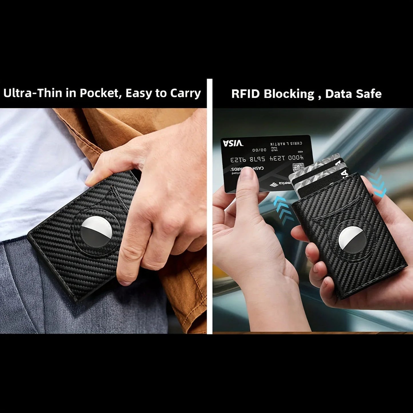 Men's Metal Card Wallet Anti Spier