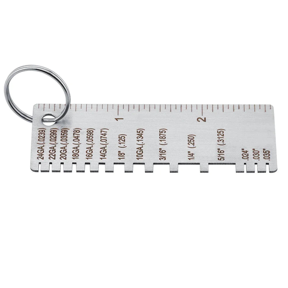 2PCS Thickness Gage Sheet Metal Gauge Measuring Tool Wire Gauge Stainless Steel Anti Spier