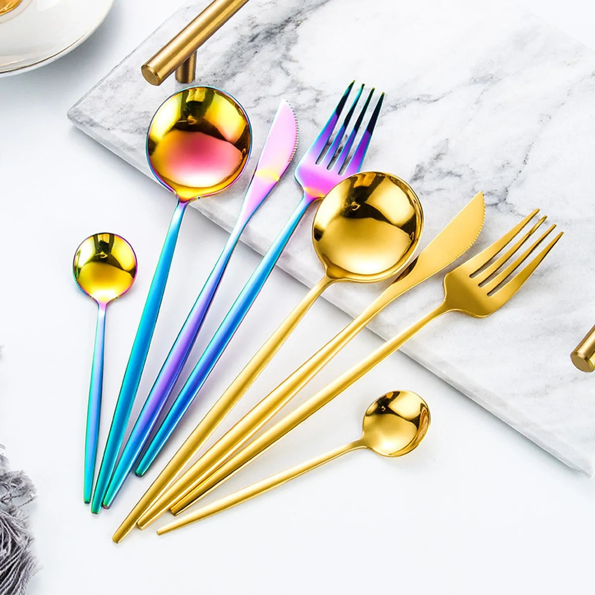 24 Pieces Luxury Cutlery Set Anti Spier