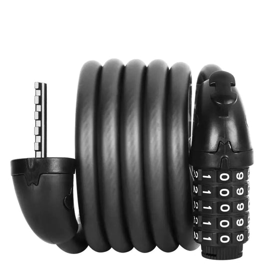 Bicycle Combination Lock with Steel Cable for Security Anti Spier