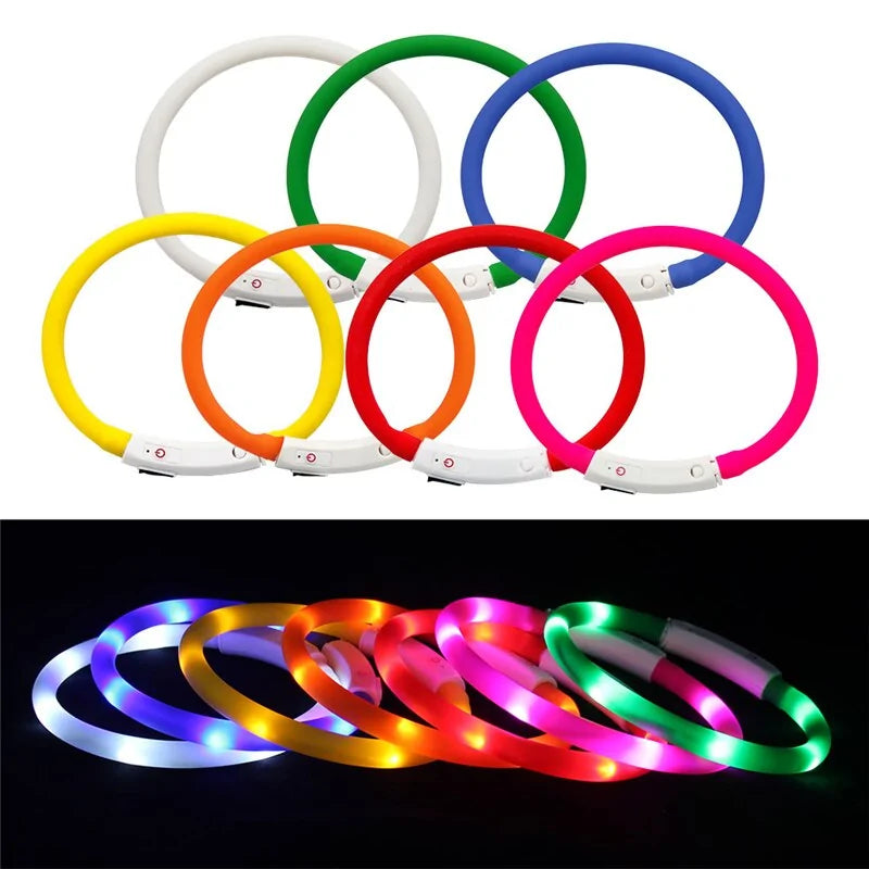 LED Collar Night Safety For Pets Anti Spier