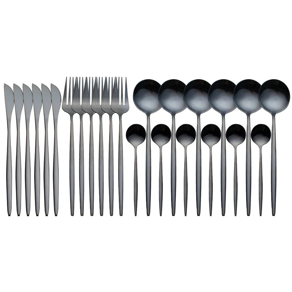 24 Pieces Luxury Cutlery Set Anti Spier