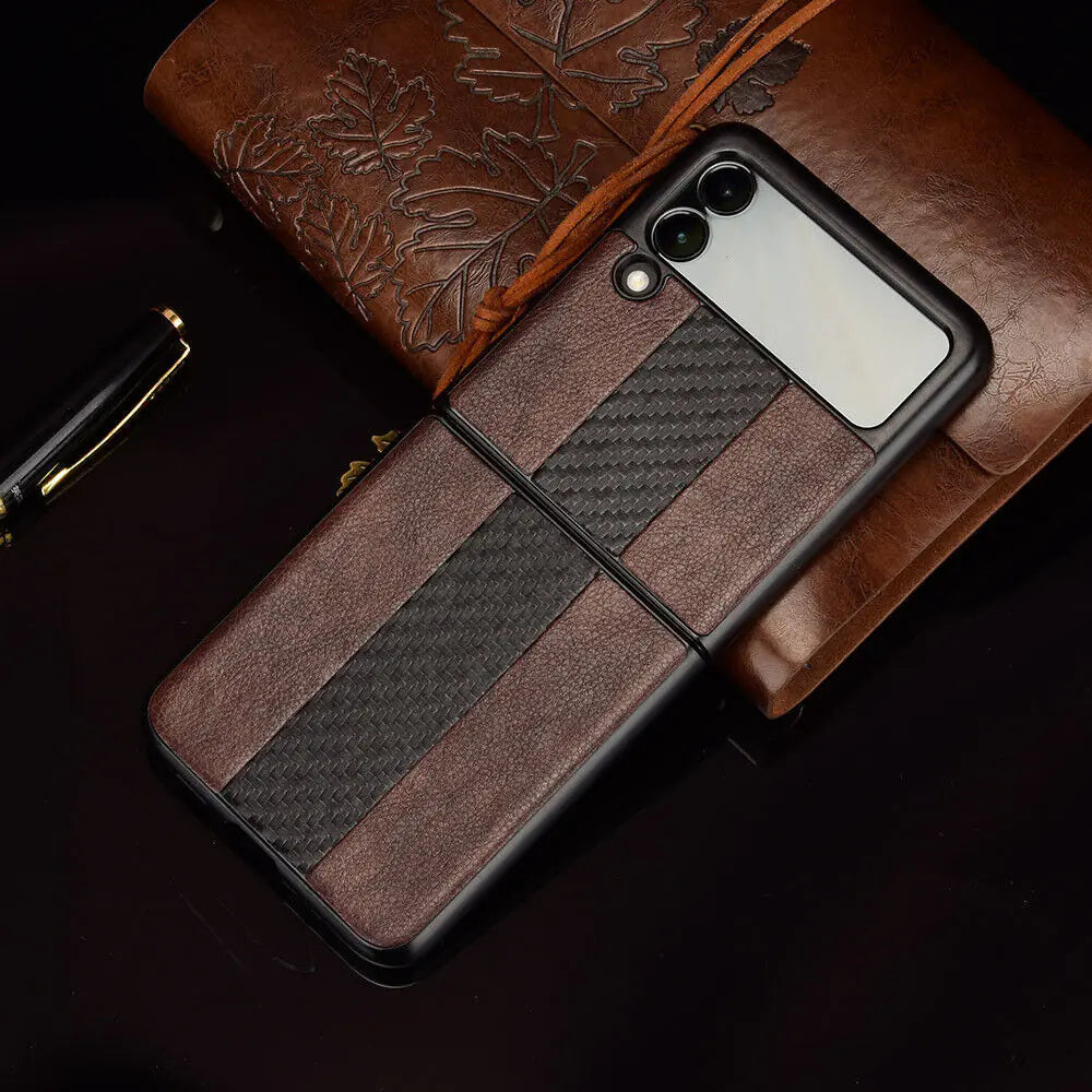 For Samsung Galaxy Z Flip 3 5G Slim Folding Leather Shockproof Phone Case Cover Anti Spier
