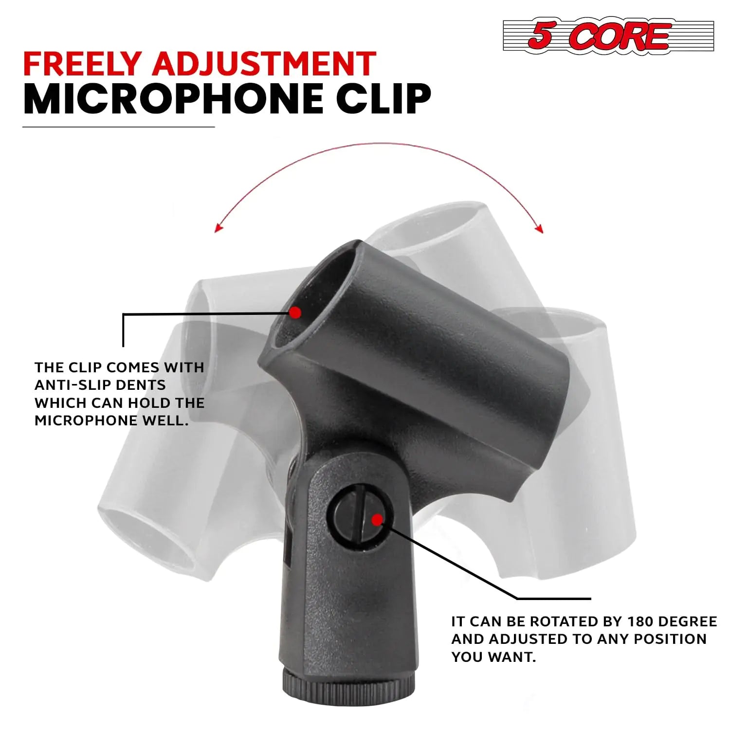 5Core Dynamic Instrument Microphone Professional XLR Cardioid Pencil Stick Condenser Mic Anti Spier