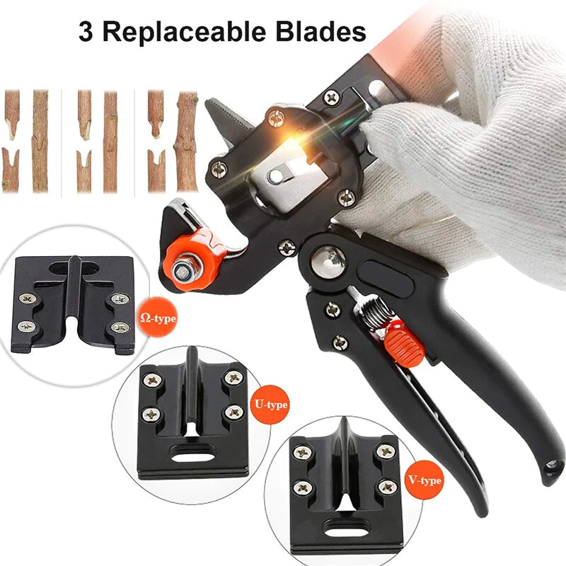 Garden Tree Grafting Knife Pruning Pruner Shears Snip Scissors Cutting Tool Kit Anti Spier
