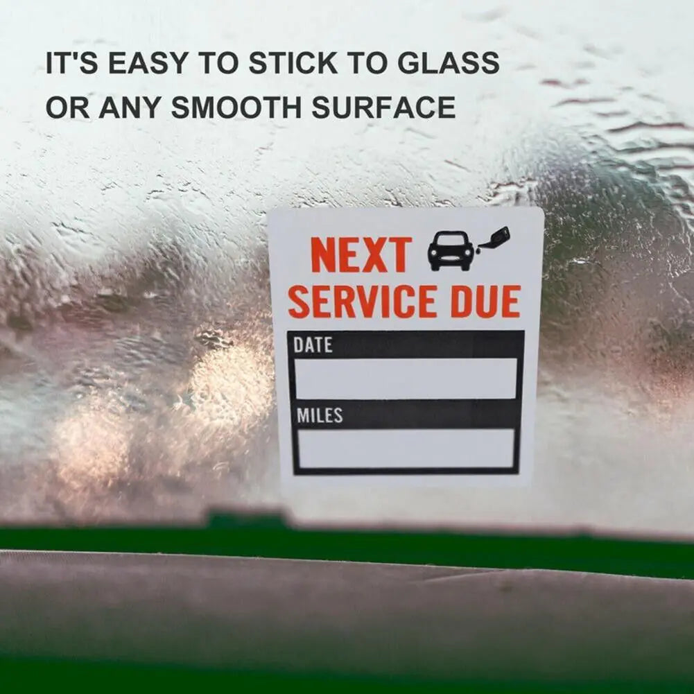 300 Oil Change Service Reminder Stickers Clear Window Lite Sticker Pack 2"x2" US Anti Spier