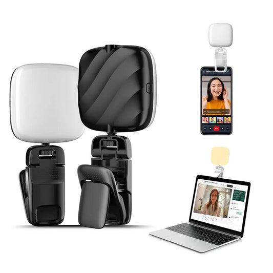 LED Clip-on Phone Light with Adjustable Stand Anti Spier
