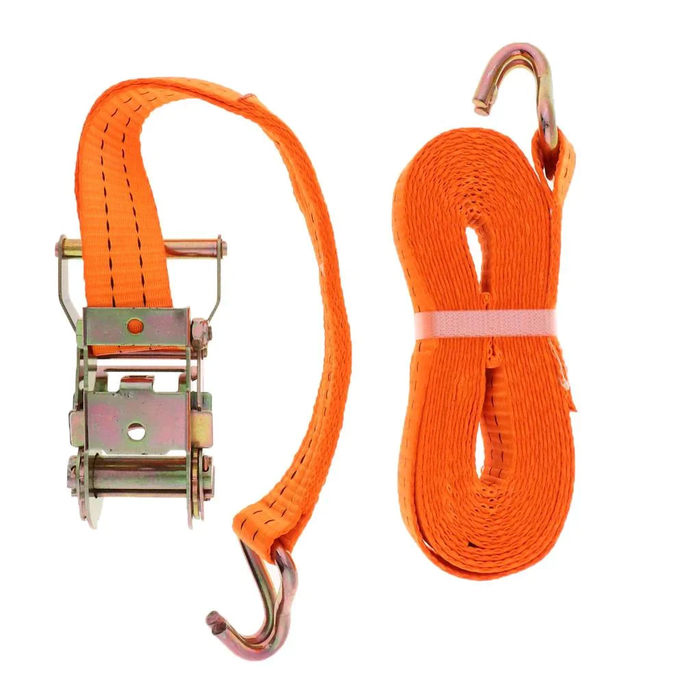 4 PK Ratchet Tie Down Straps 1.5" x 15 Feet 4,000 LB Safety J Hook Heavy Duty US Anti Spier