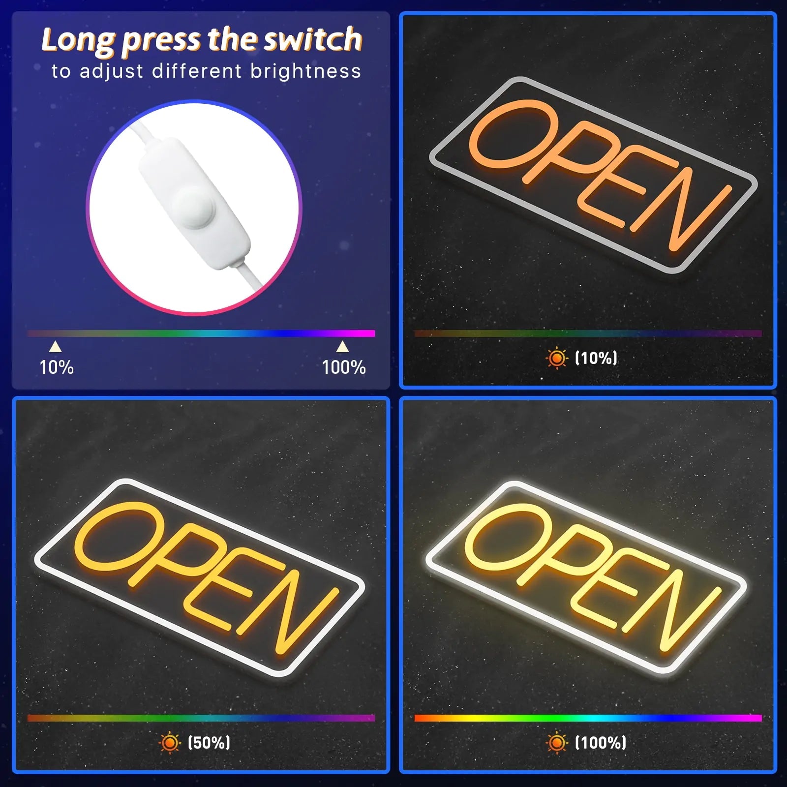 LED Store Open Sign Light Anti Spier
