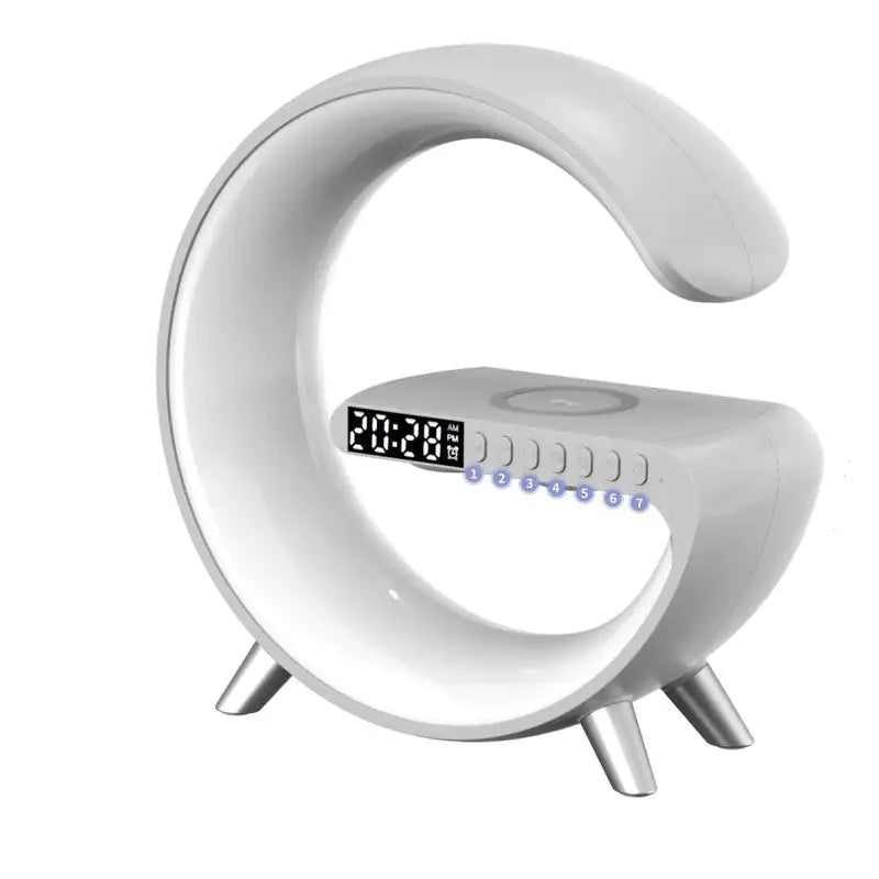 New Intelligent G Shaped LED Lamp Bluetooth Speake Wireless Charger Atmosphere Lamp App Control For Bedroom Home Decor Anti Spier