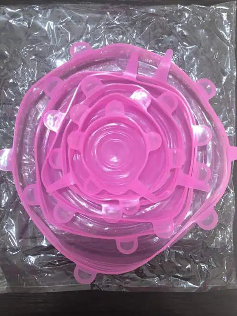 Silicone Stretch Lids Reusable Airtight Food Wrap Covers Anti Spier