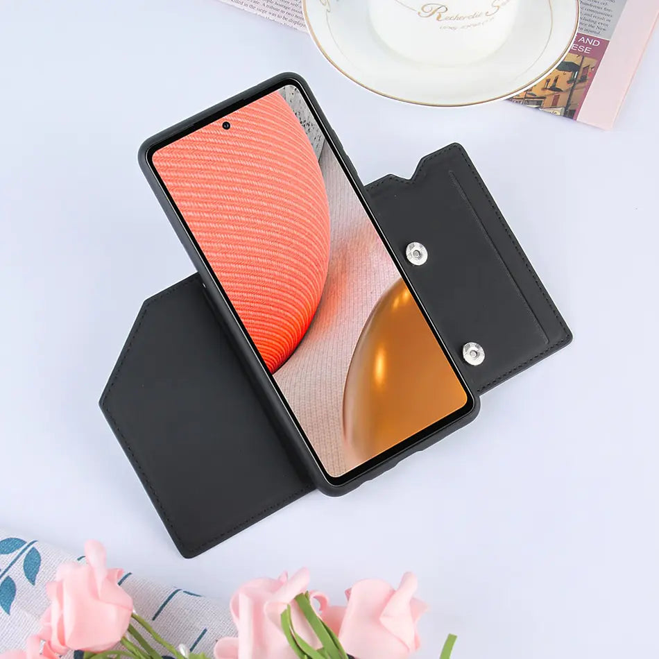PU Leather Wallet Case For Samsung Anti Spier