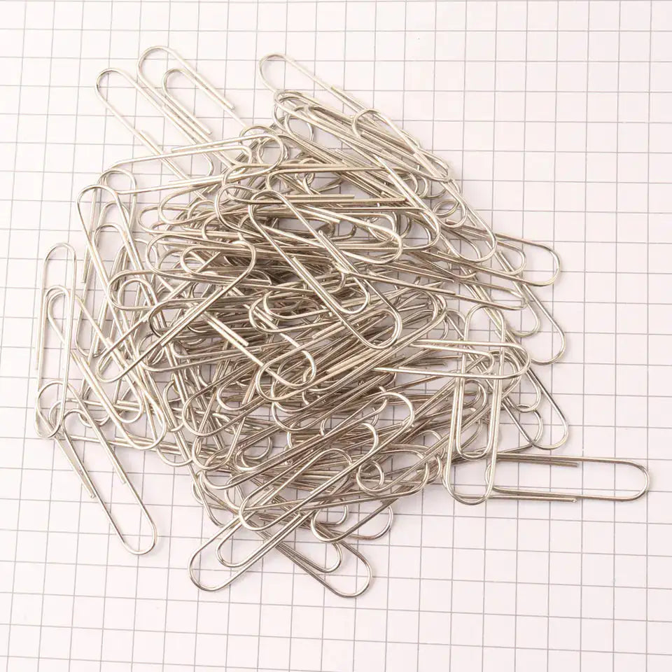 Paper Clip (28mm) Regular Silver (100/Pack) Anti Spier