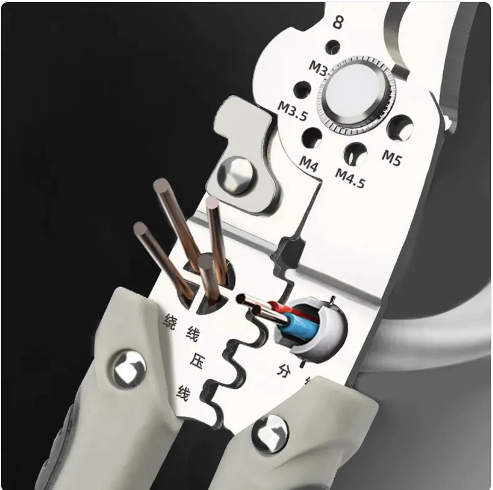 Adjustable Multifunction Wire Crimper, Cable Cutter & Automatic Wire Stripper Anti Spier