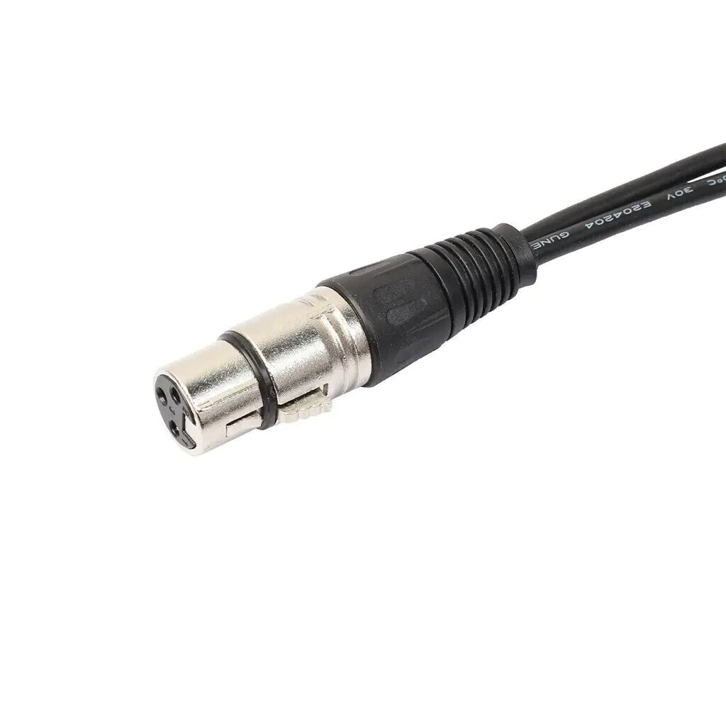 3Pin XLR Female Jack To Dual 2 Male Plug Y Splitter Cable Adapter Microphone USA Anti Spier