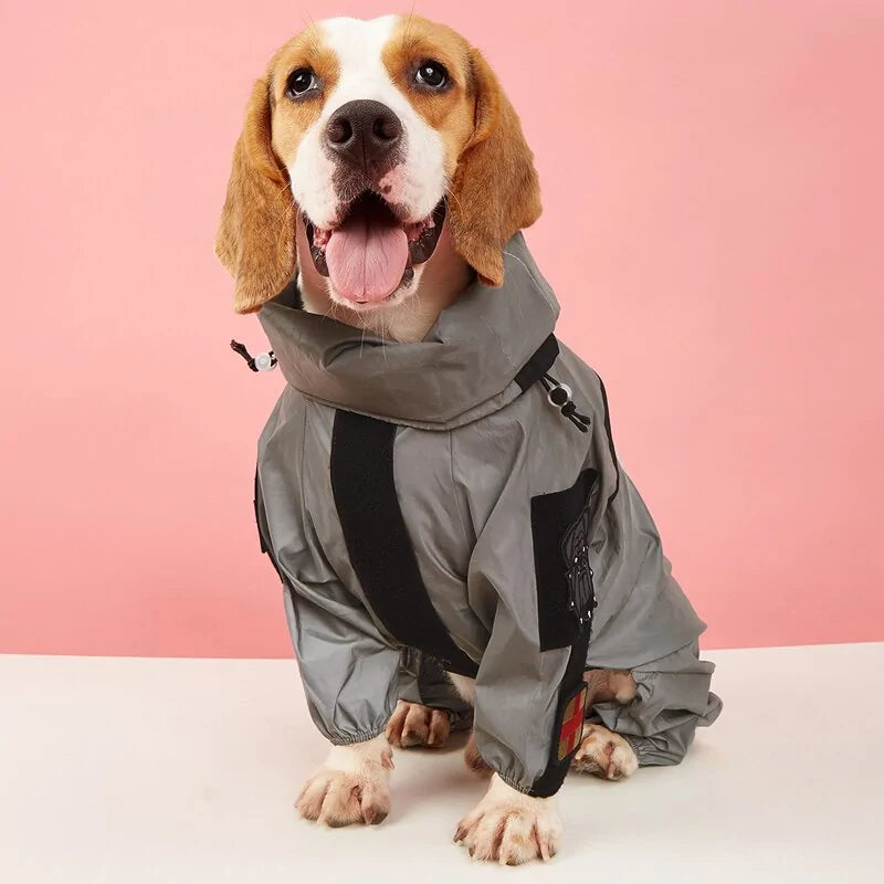 Reflective Pet Dog Raincoat Anti Spier
