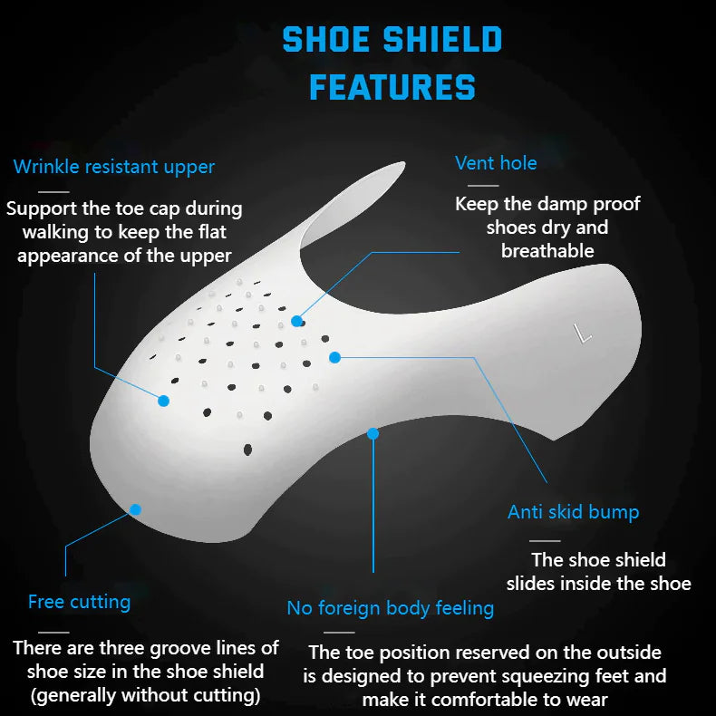 5 Pairs Shoe Protector Anti Crease Force Fields Cover Toe Cap Creasing Decreaser Anti Spier