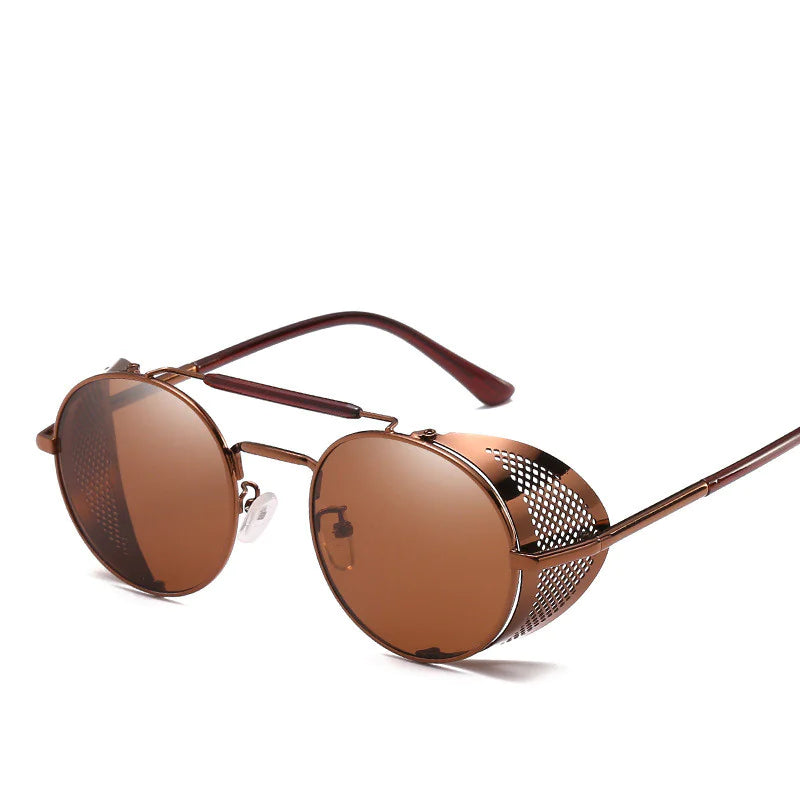 Windshield Round Retro Colored Reflective Sunglasses Anti Spier