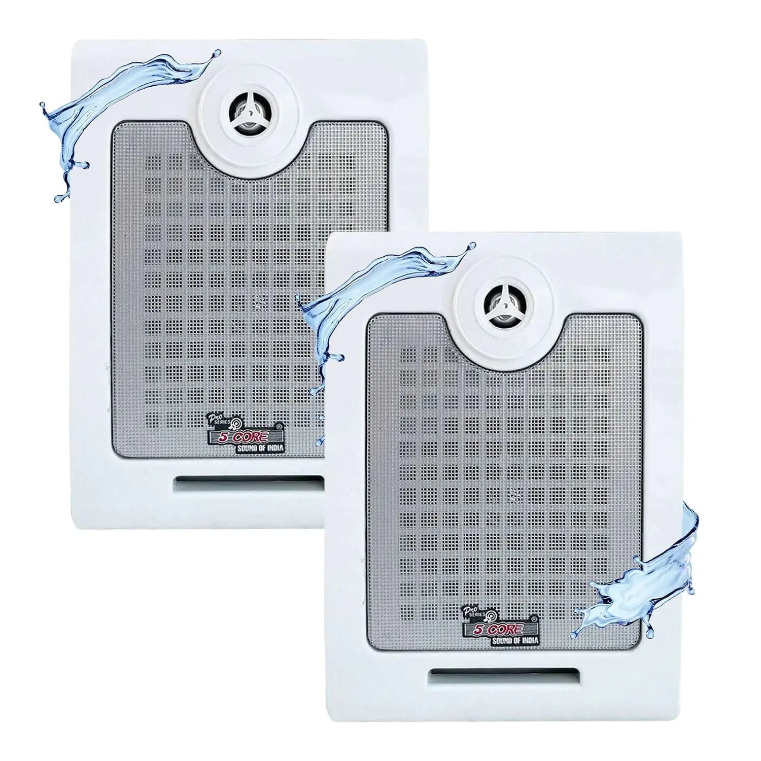 5Core Outdoor Speakers Stereo In Wall 500W Peak Passive Home Audio System Anti Spier