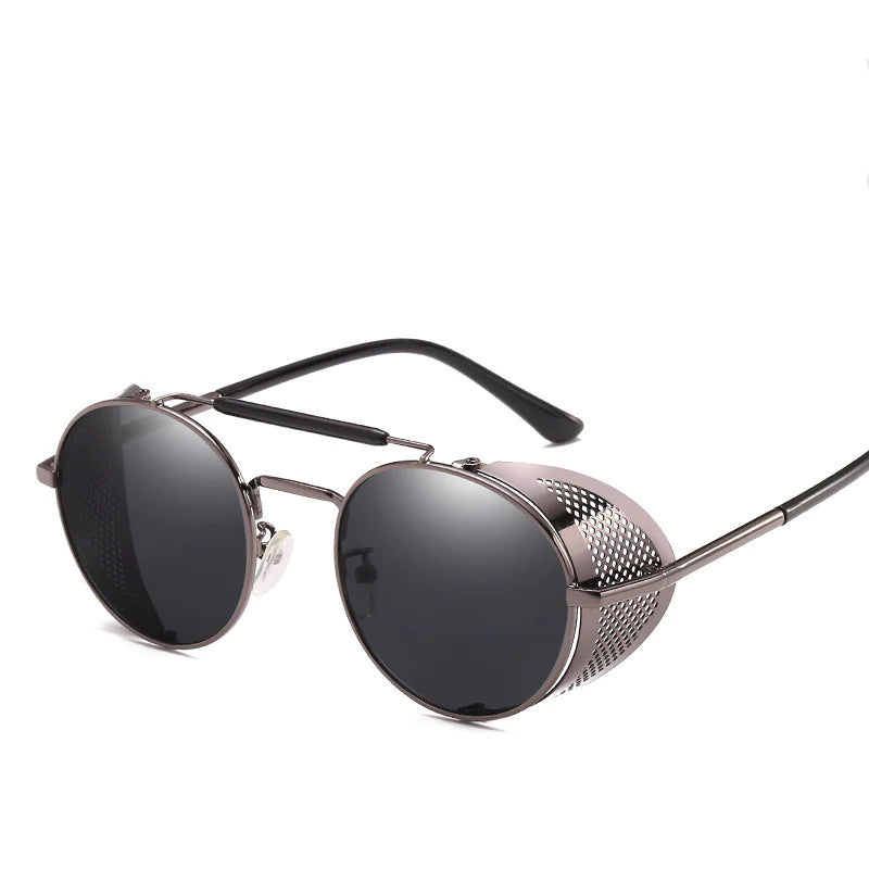 Windshield Round Retro Colored Reflective Sunglasses Anti Spier