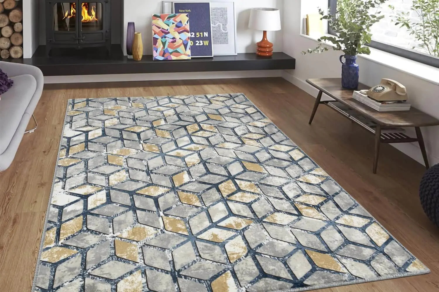 Aksu Non-Slip Floor Carpet 120x180 Vitra Anti Spier