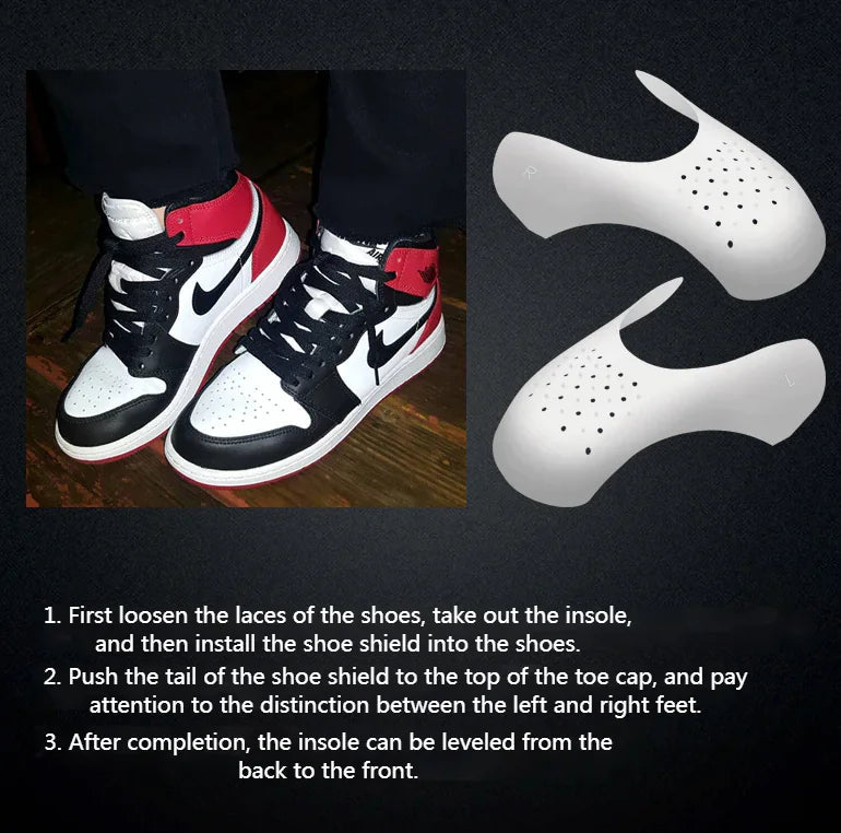5 Pairs Shoe Protector Anti Crease Force Fields Cover Toe Cap Creasing Decreaser Anti Spier