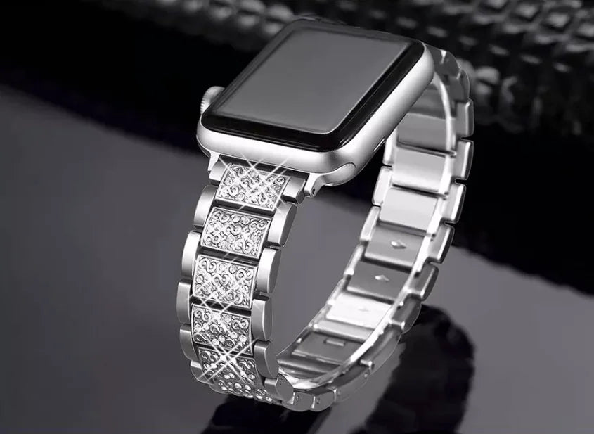 Crystal Bling Band Case iWatch Strap For Apple Watch Ultra Series 8 7 SE 6 5 4 3 - Anti Spier 