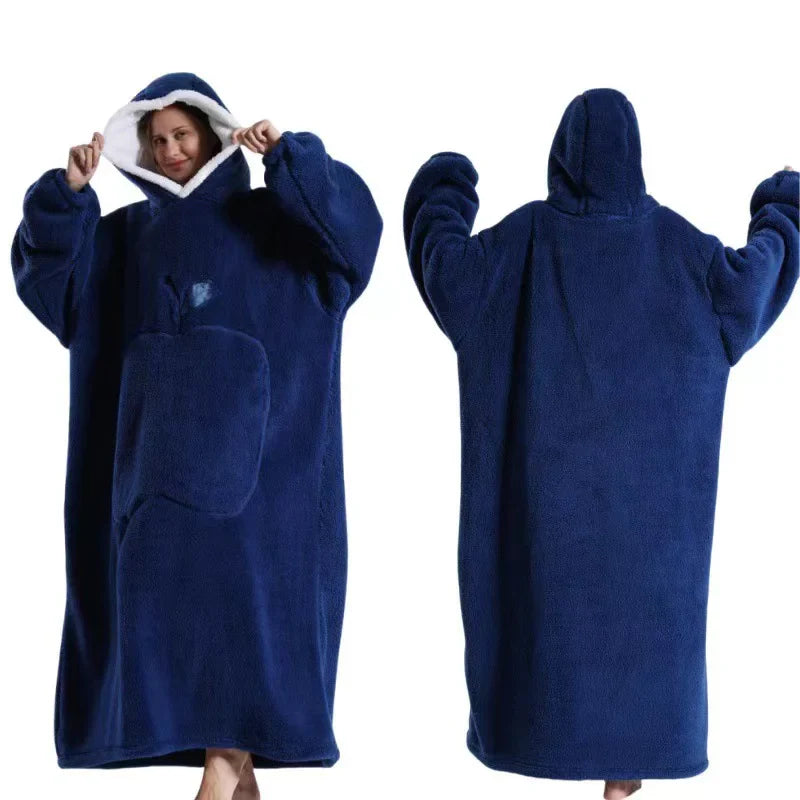 Lengthened Solid Color Home Lazy Clothes Anti Spier