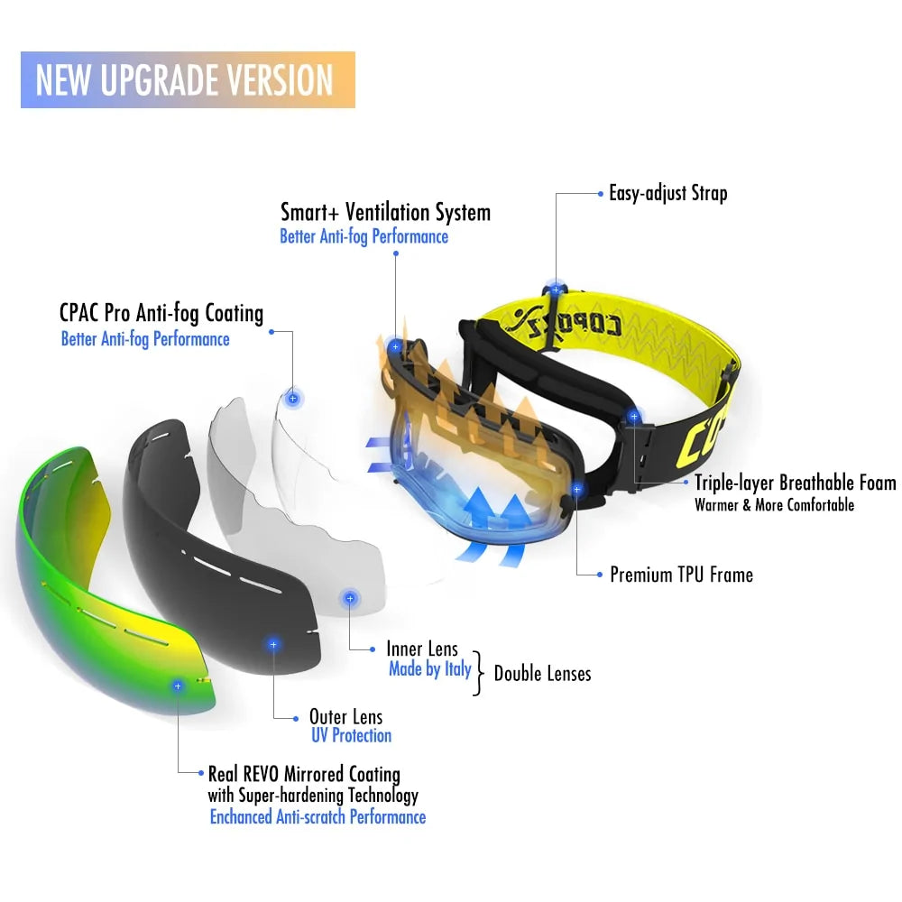 Anti-Fog Ski Goggles Anti Spier