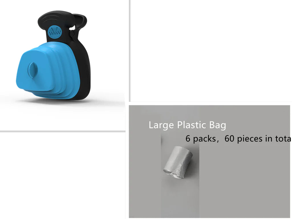 Pet Dog Poop Bag Dispenser with Foldable Poop Scoop Anti Spier