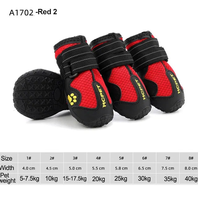 Waterproof Reflective Dog Boots Anti Spier