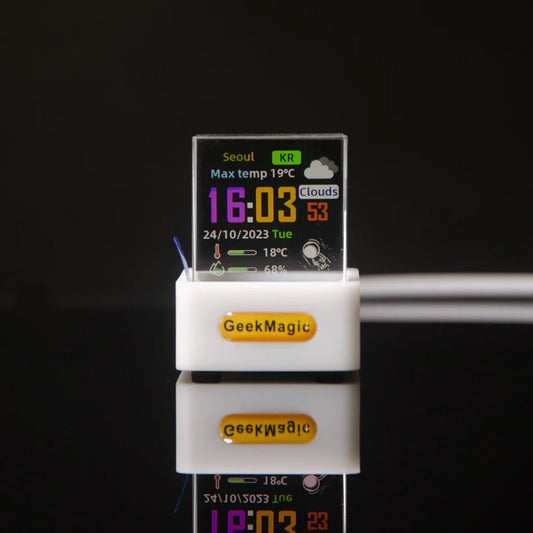 Mini Transparent WiFi Weather Clock Anti Spier