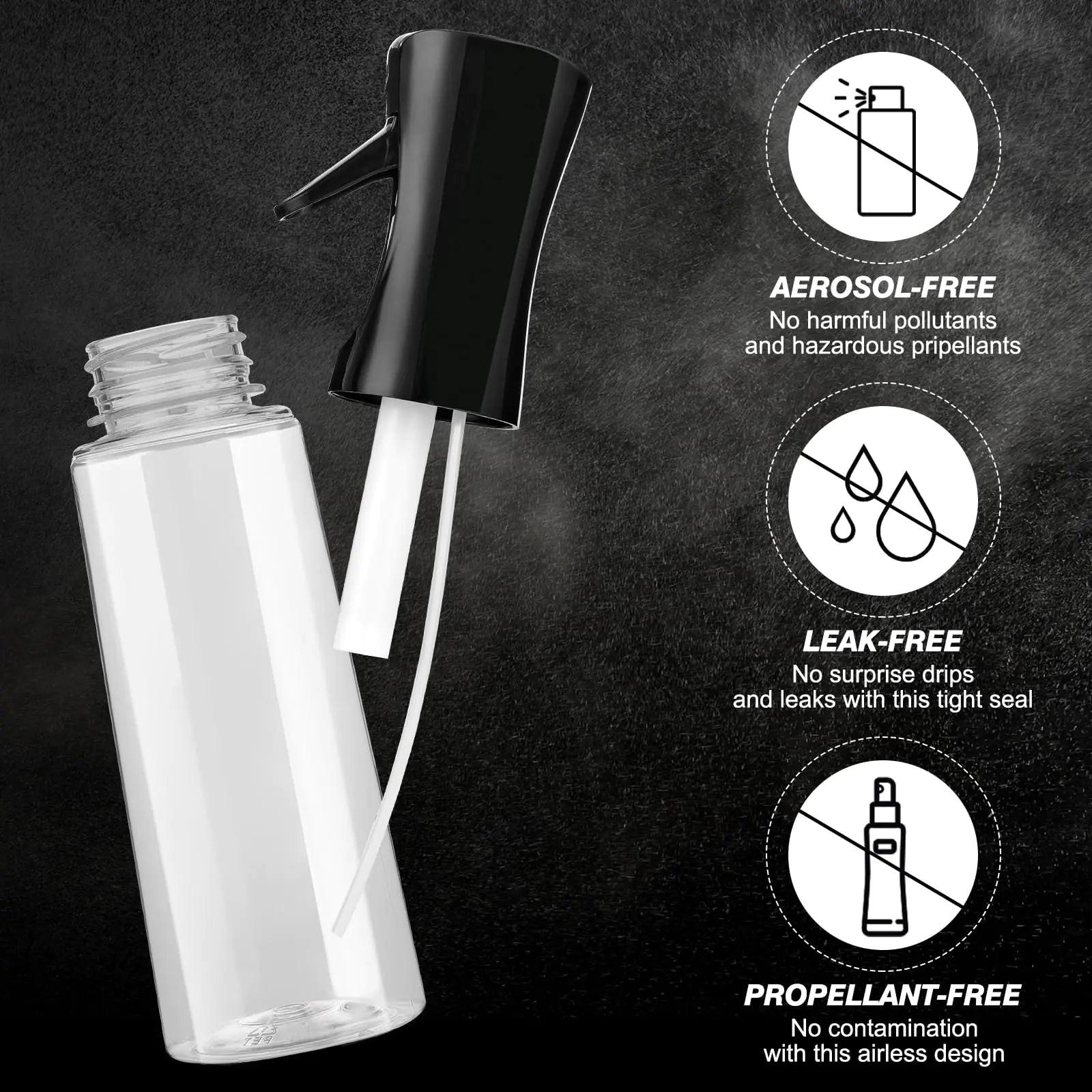 Continuous Spray Bottle for Hair (10.1oz/300ml) 2 Pack Home Essentials Spray Bottles For Cleaning Empty Ultra Fine Water Mister Sprayer For Hairstyling Garden Plants Curly Hair Perfume Etc Anti Spier