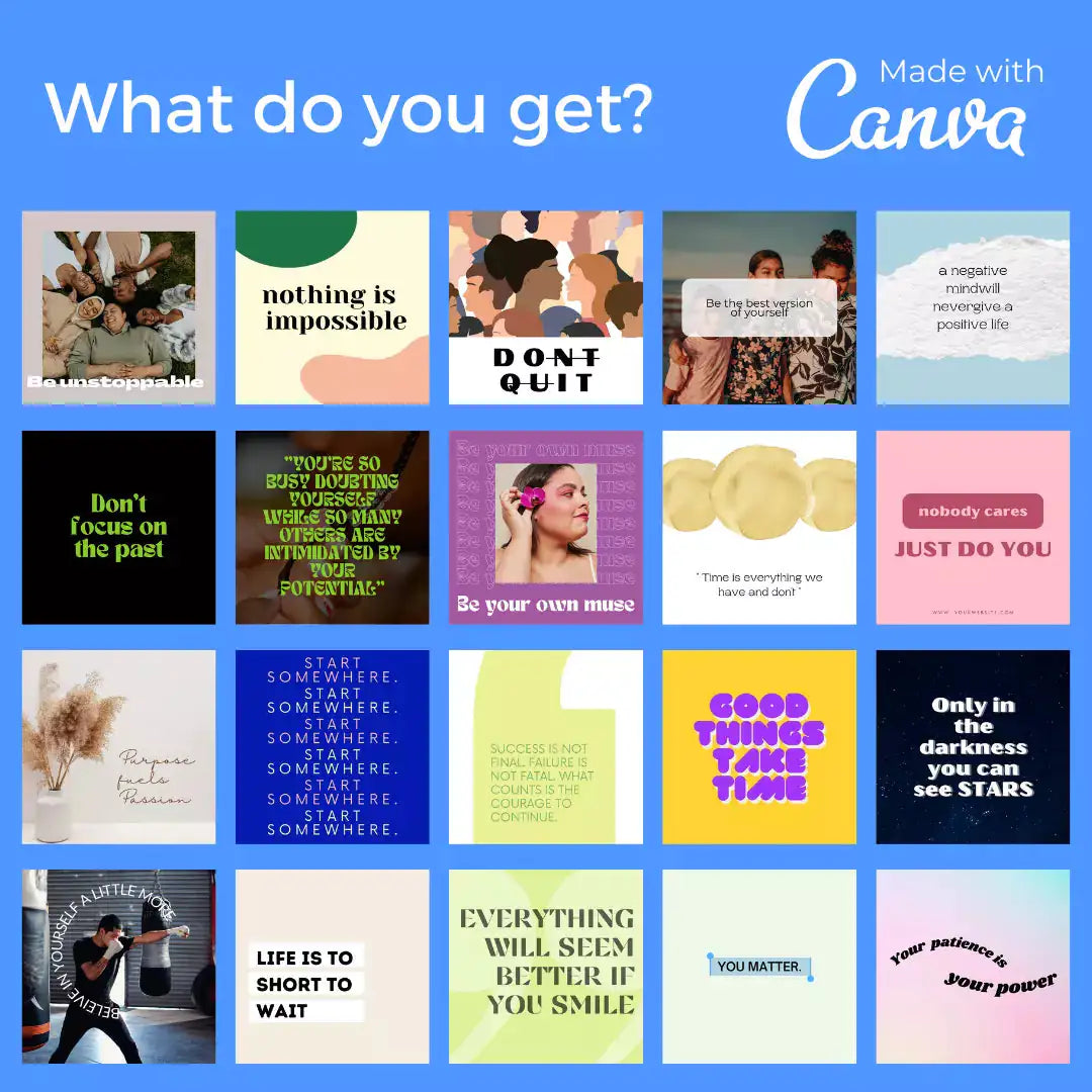 Downloadable Instagram Content Quote 100 Template Anti Spier